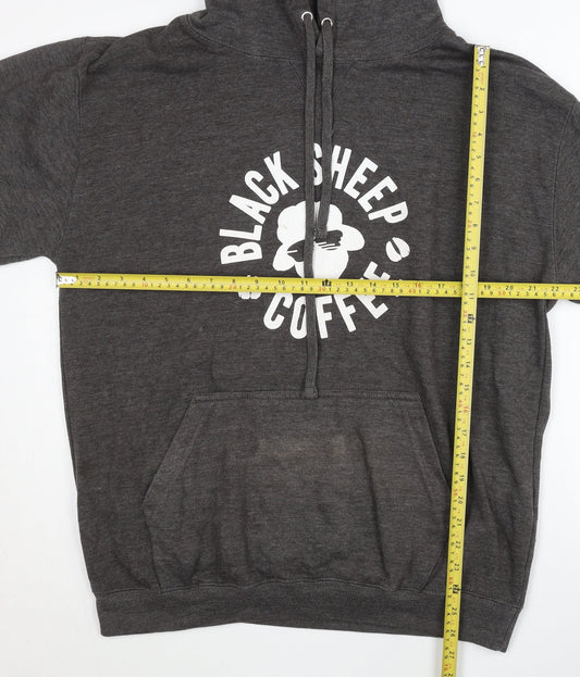 Mens UK Size L Just Hoods Grey Pullover Hoodie