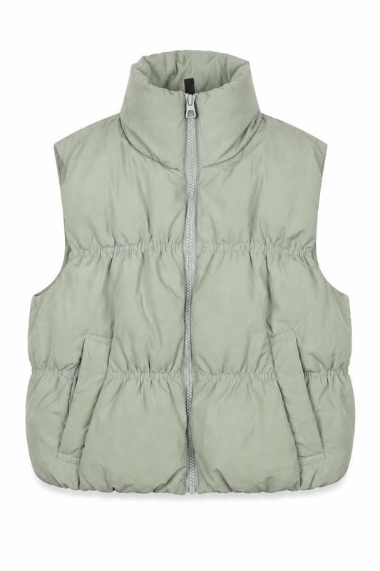 Womens UK Size 6 H&M Green Puffer Jacket