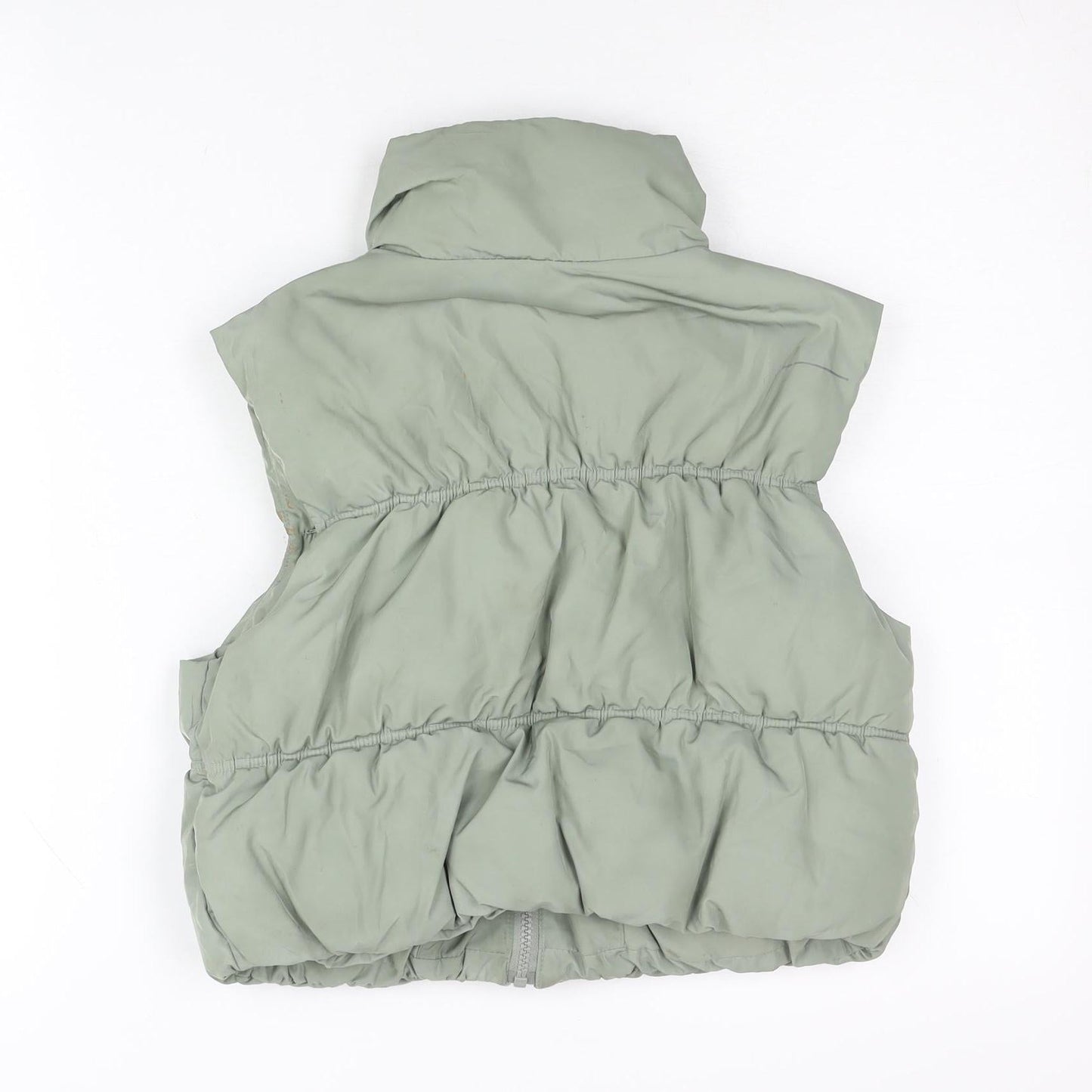 H&M Divided Women’s Green Puffer Waistcoat Gilet Size 6 Sleeveless