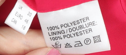 Jacques Vert Womens Pink Camisole Tank Top Size 20 Sleeveless Pleat Detail