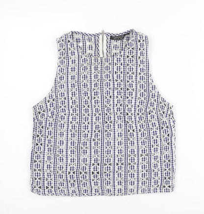 Womens UK Size 10 Topshop Blue Camisole Tank