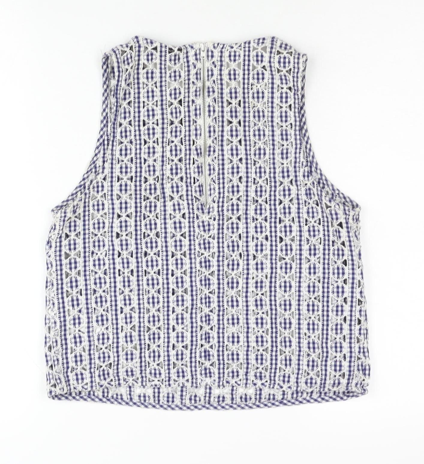Womens UK Size 10 Topshop Blue Camisole Tank