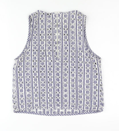 Womens UK Size 10 Topshop Blue Camisole Tank