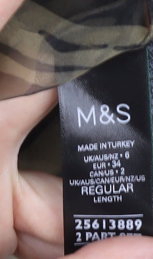 Womens UK Size 6 Marks and Spencer Black Camisole Blouse