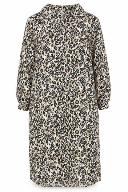 Marks and Spencer Women’s Beige Leopard Print Shift Dress Size 14
