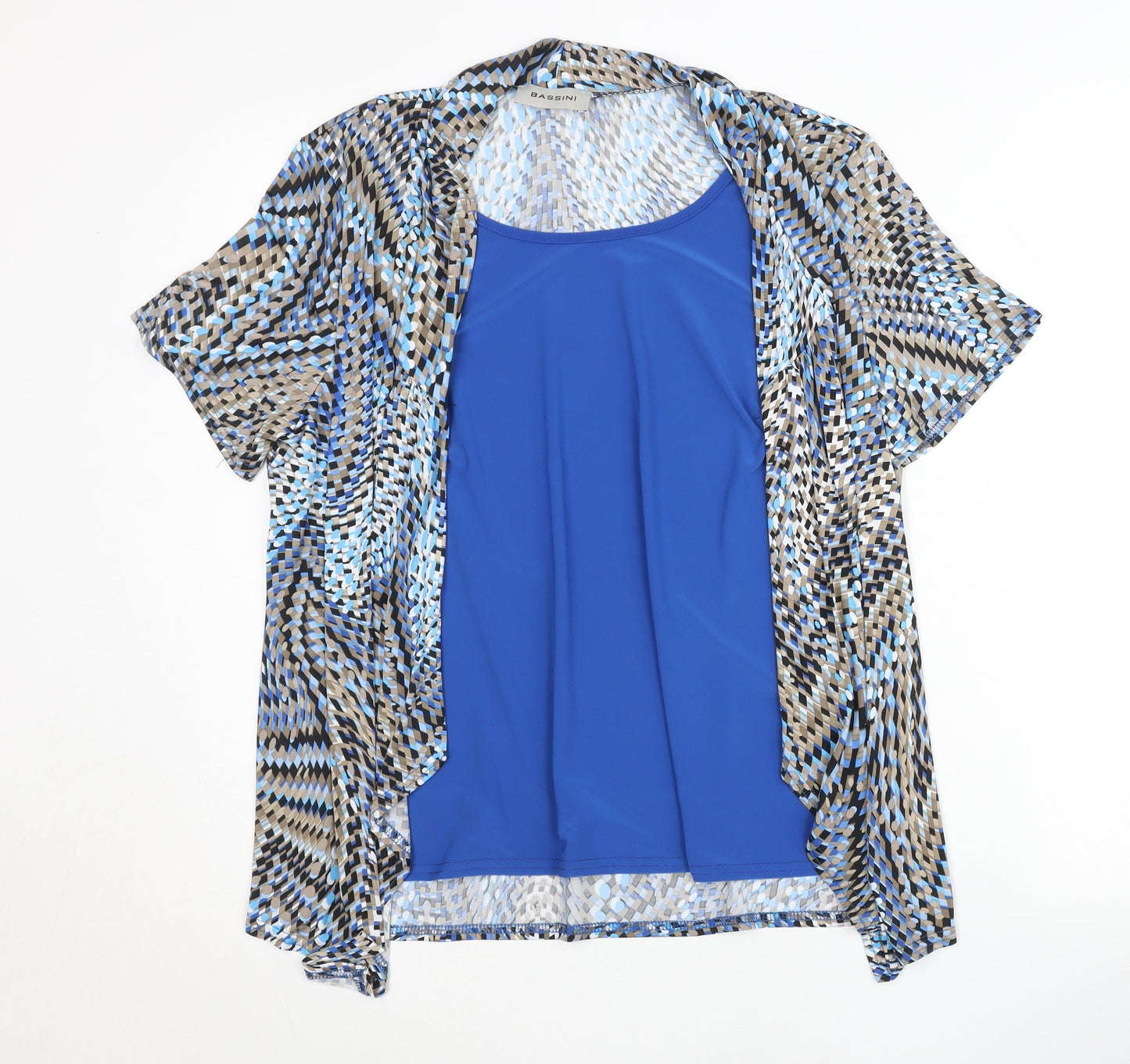 Womens UK Size 18 BASSINI Multicoloured Tunic Blouse