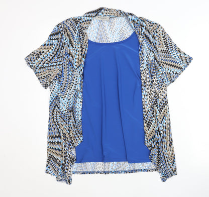 Womens UK Size 18 BASSINI Multicoloured Tunic Blouse