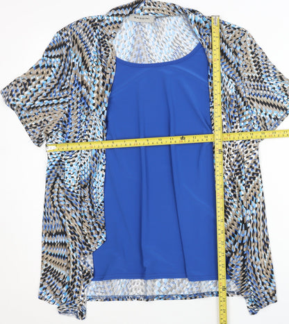 Womens UK Size 18 BASSINI Multicoloured Tunic Blouse