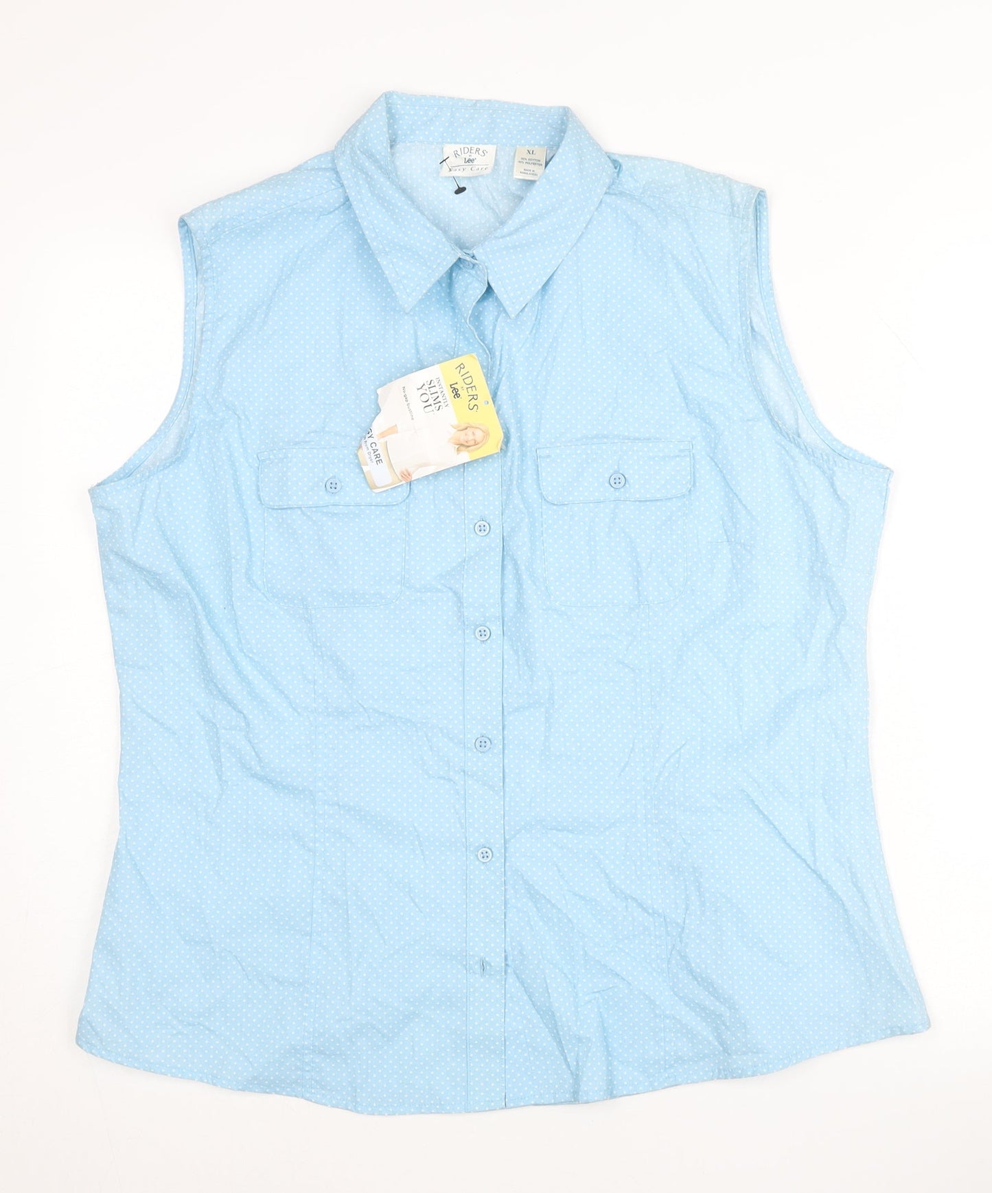 Womens UK Size XL Lee Blue Basic Button-Up