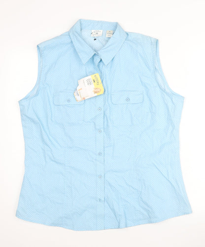 Womens UK Size XL Lee Blue Basic Button-Up