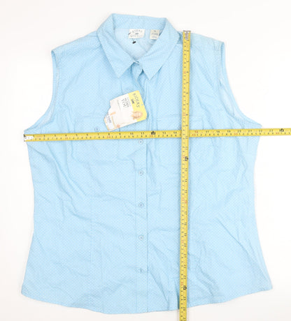 Womens UK Size XL Lee Blue Basic Button-Up