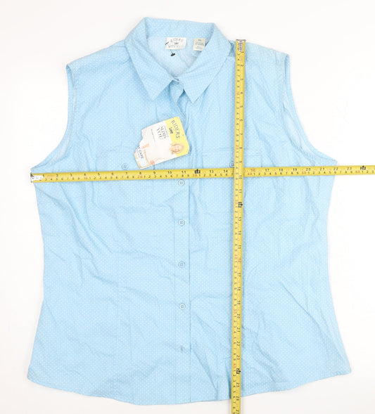Womens UK Size XL Lee Blue Basic Button-Up