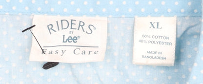 Womens UK Size XL Lee Blue Basic Button-Up