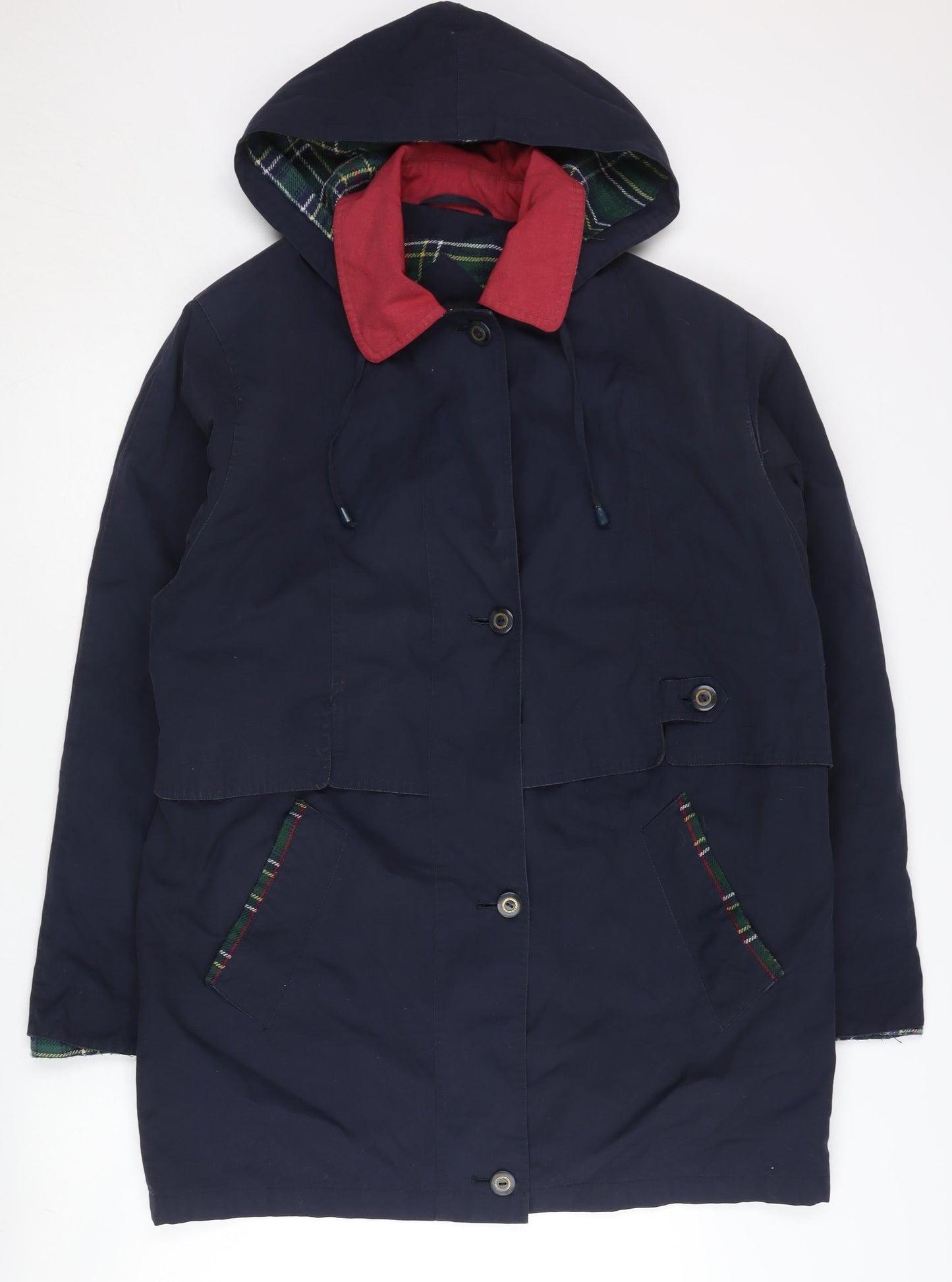 Womens UK Size 12 David Barry Blue Parka Coat