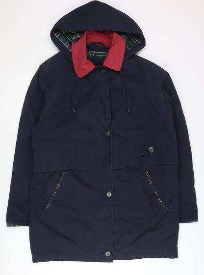 Womens UK Size 12 David Barry Blue Parka Coat