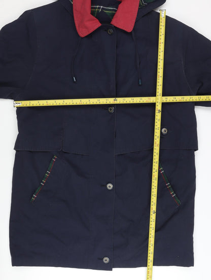 Womens UK Size 12 David Barry Blue Parka Coat