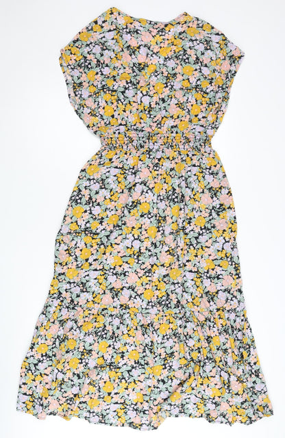 New Look Women’s Multicoloured Floral Midi A-Line Dress UK 10
