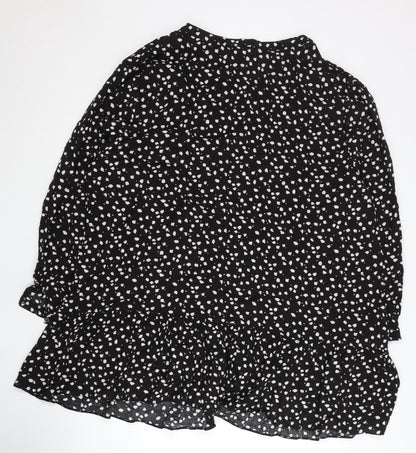 Very Women’s Black Geometric Print Shirt Dress Size 24 Knee Length