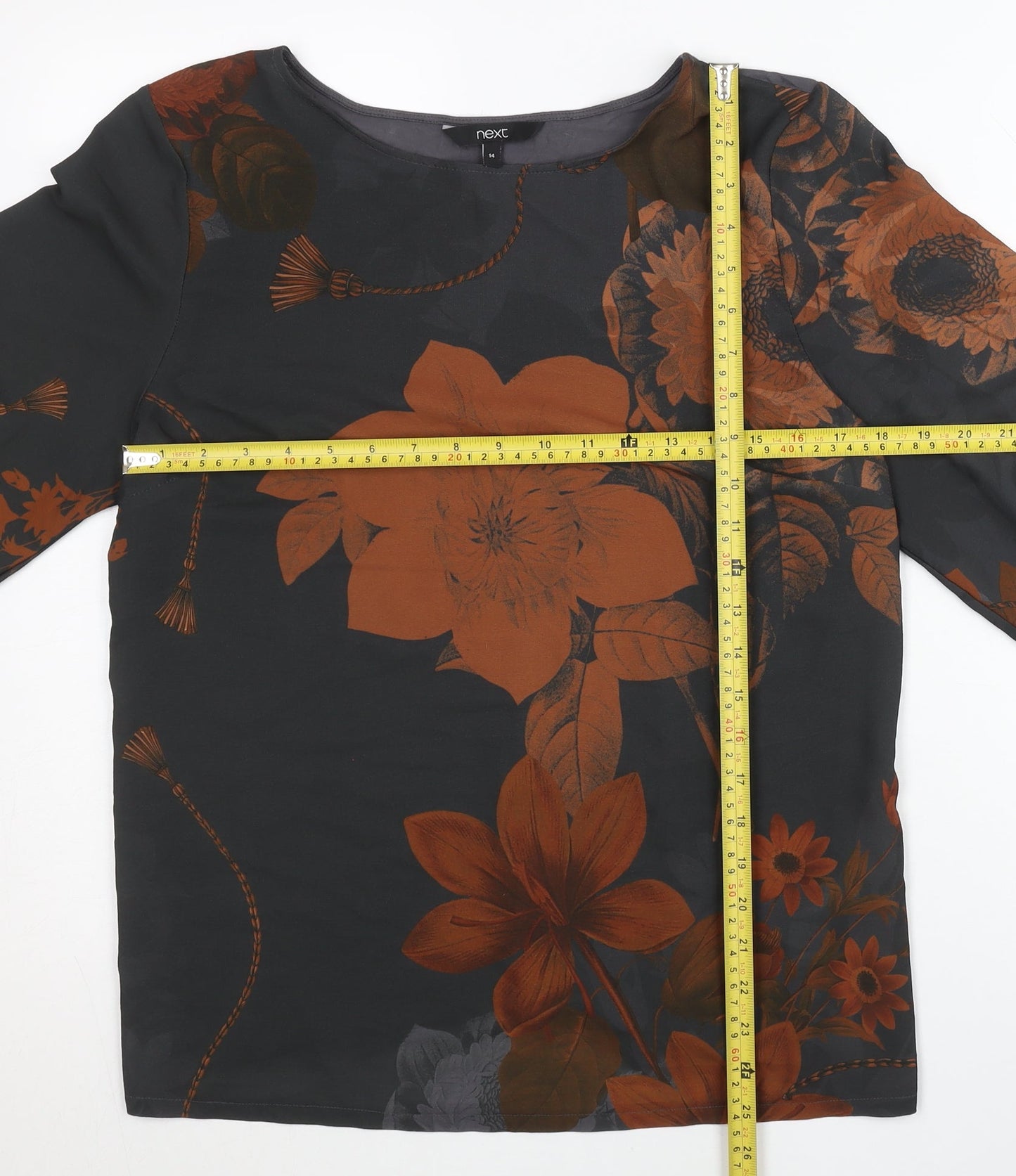 Womens UK Size 14 NEXT Multicoloured Tunic Blouse