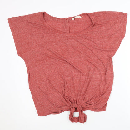 Womens UK Size 12 Fat Face Red Cropped T-Shirt