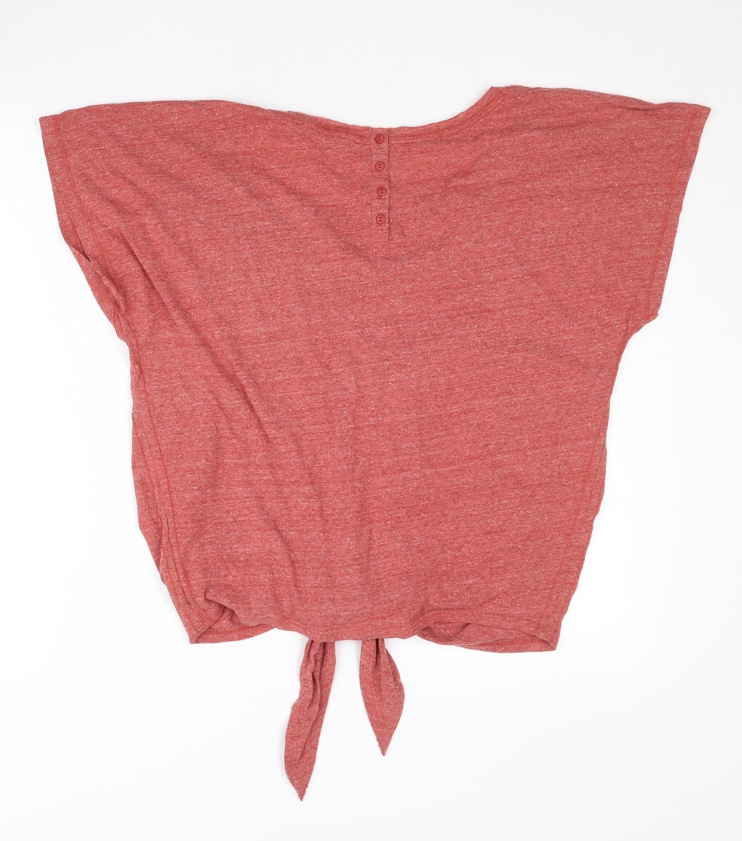 Womens UK Size 12 Fat Face Red Cropped T-Shirt