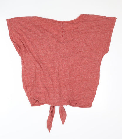 Womens UK Size 12 Fat Face Red Cropped T-Shirt