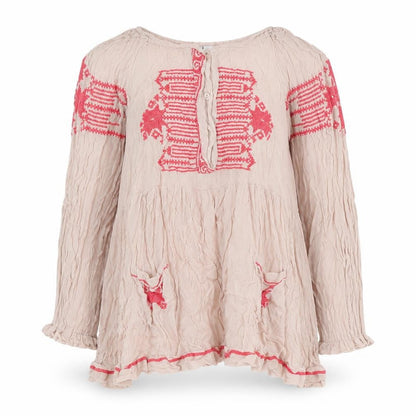Womens UK Size 12 French Connection Beige Tunic Blouse