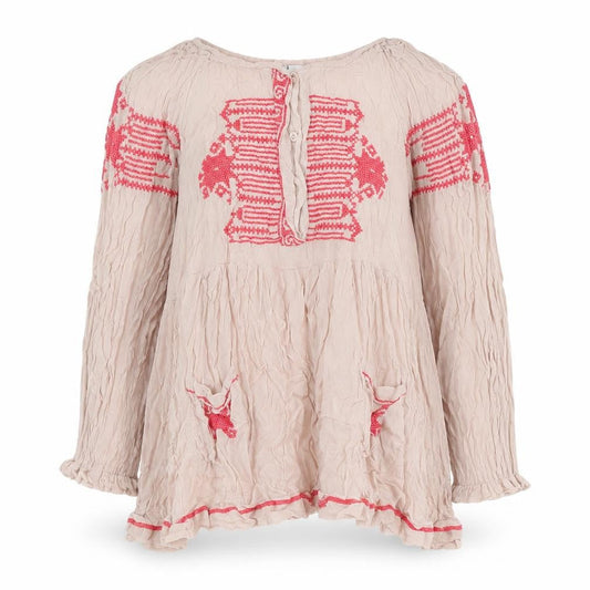 Womens UK Size 12 French Connection Beige Tunic Blouse