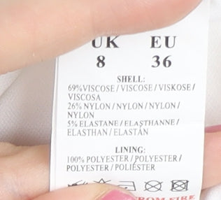 Pink Vanilla Women’s White Bodycon Dress Size 8 Scoop Neck