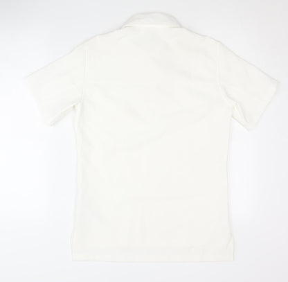 Womens UK Size 10 Zara White Basic Polo
