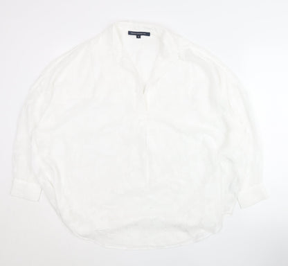 Womens UK Size S French Connection White Tunic Blouse