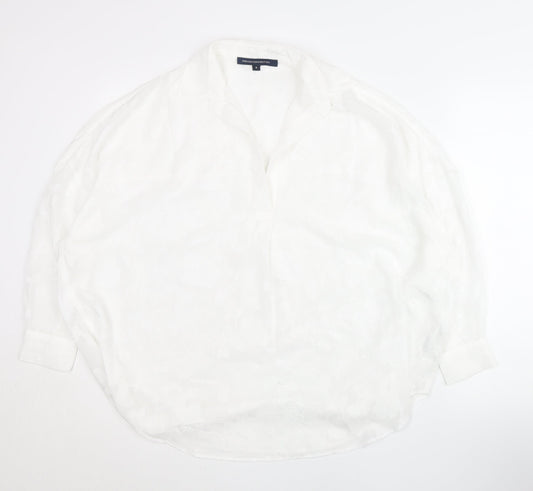 Womens UK Size S French Connection White Tunic Blouse