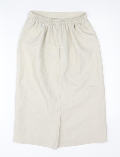 Berkertex Women’s Beige Midi Straight Skirt Size 12 Workwear