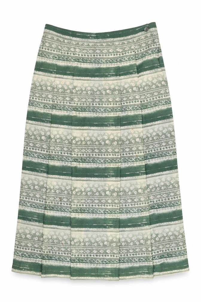 Viyella Women’s Green Size 14 A-Line Knee Length Lined Skirt