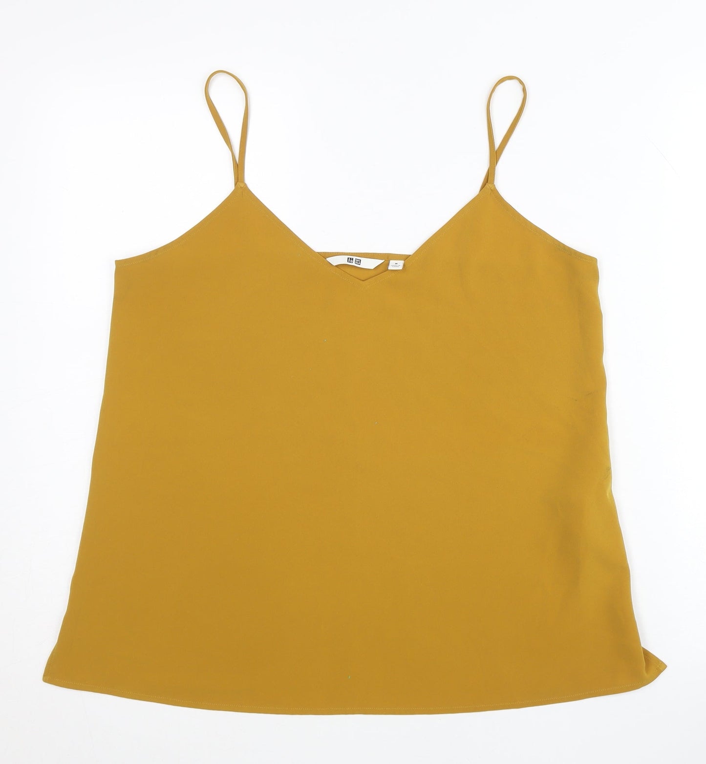 Womens UK Size M Uniqlo Yellow Camisole Tank