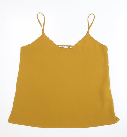 Womens UK Size M Uniqlo Yellow Camisole Tank
