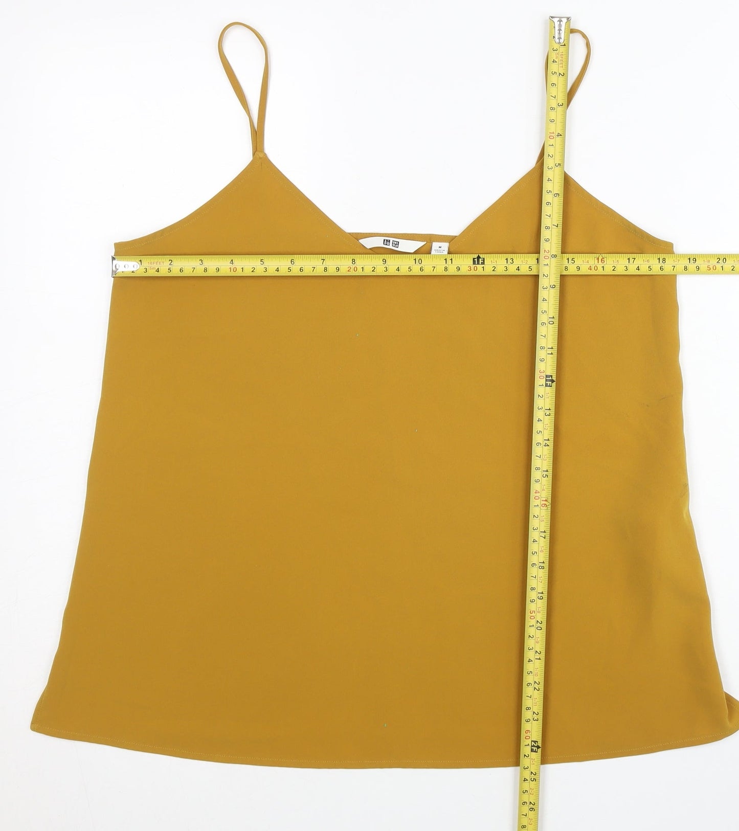 Womens UK Size M Uniqlo Yellow Camisole Tank