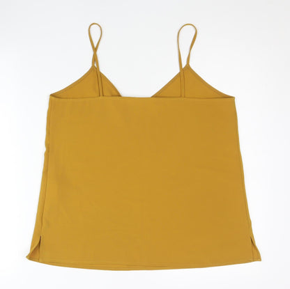 Womens UK Size M Uniqlo Yellow Camisole Tank