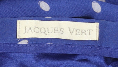 Jacques Vert Women’s Blue Polka Dot Midi A-Line Skirt Size 10