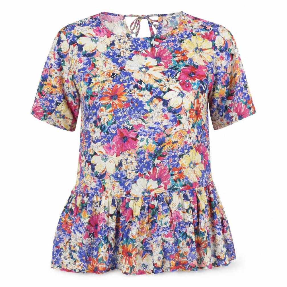 Womens UK Size XS Zara Multicoloured Tunic Blouse