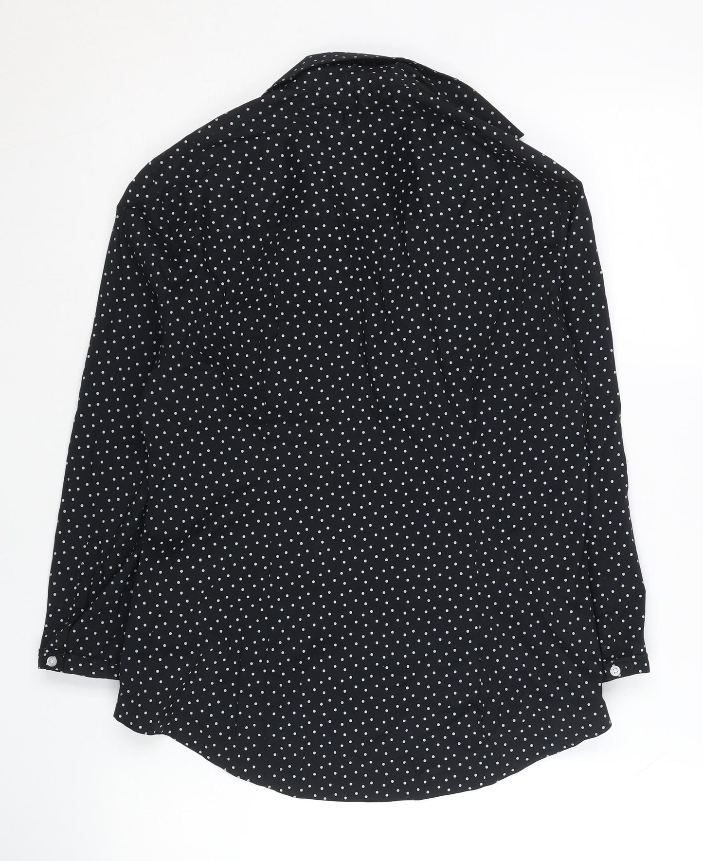 Womens UK Size 10 Marks and Spencer Black Basic Button-Up