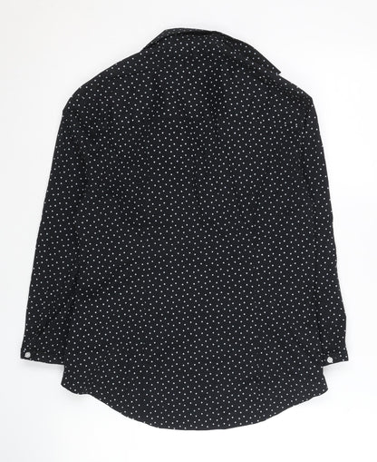 Womens UK Size 10 Marks and Spencer Black Basic Button-Up