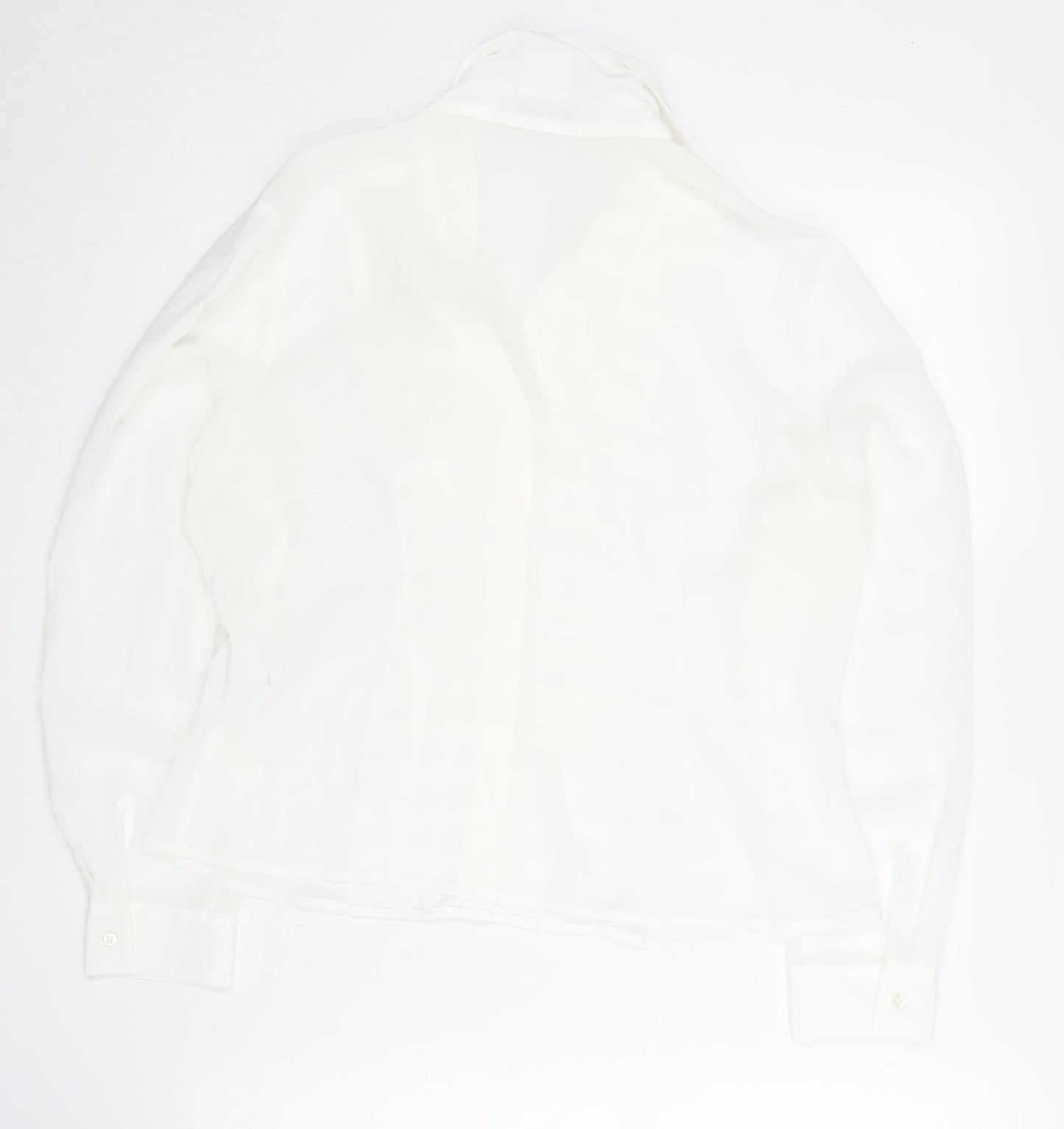 Womens UK Size 12 Precis White Classic Blouse