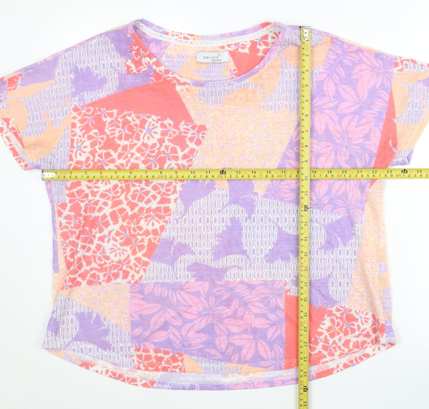 Womens UK Size 18 Marks and Spencer Multicoloured Basic T-Shirt