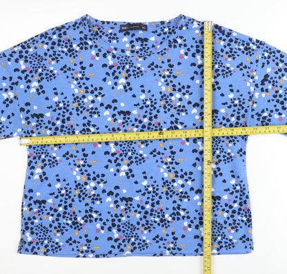 Womens UK Size 12 Marks and Spencer Blue Cropped T-Shirt