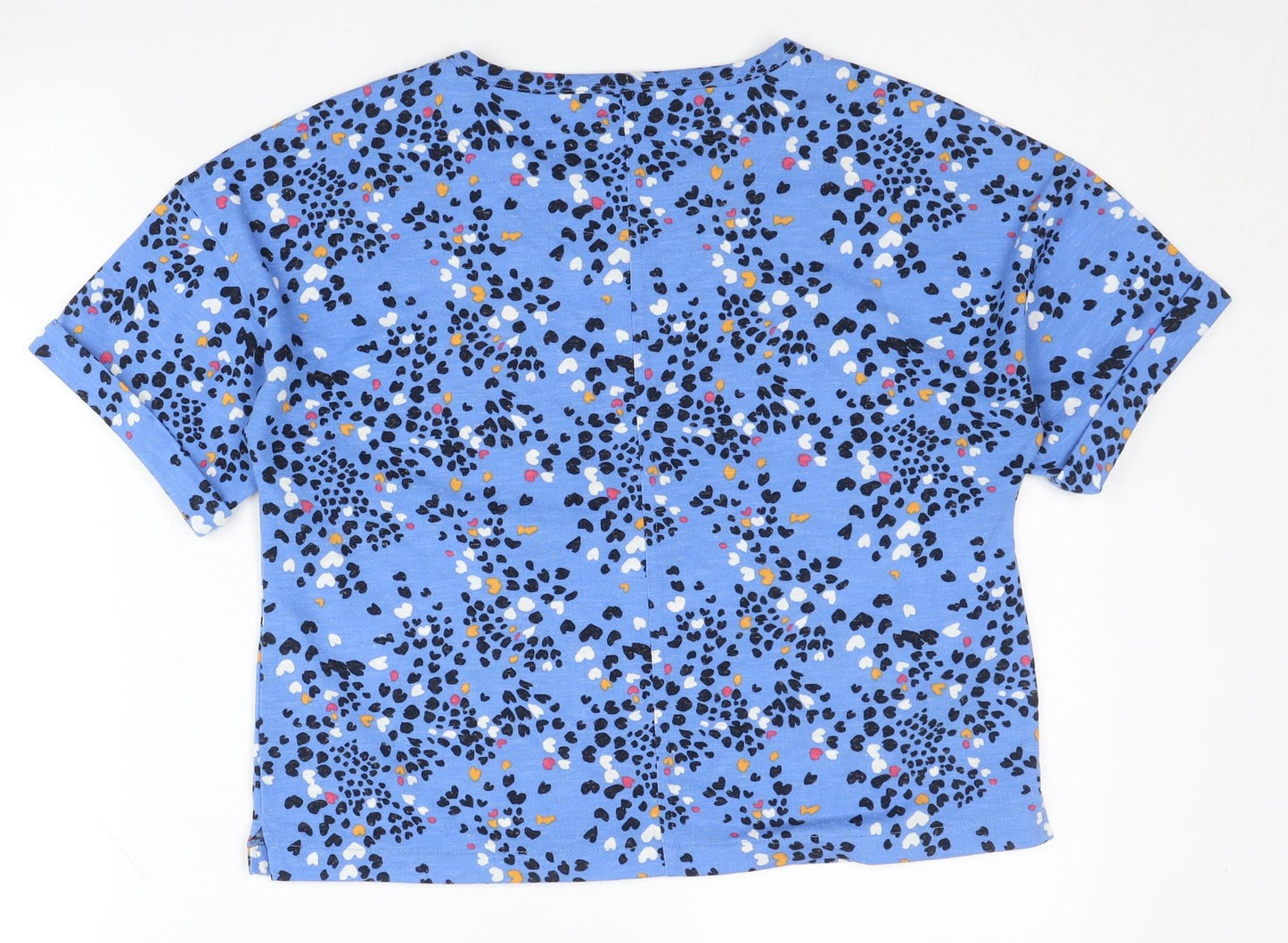Womens UK Size 12 Marks and Spencer Blue Cropped T-Shirt