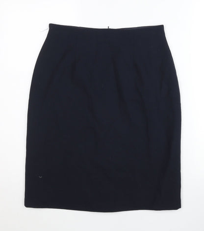 Laura Ashley Women’s Black Wool Pencil Skirt Size 12 Workwear