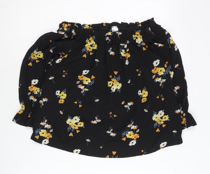 Womens UK Size 12 H&M Black Tunic Blouse