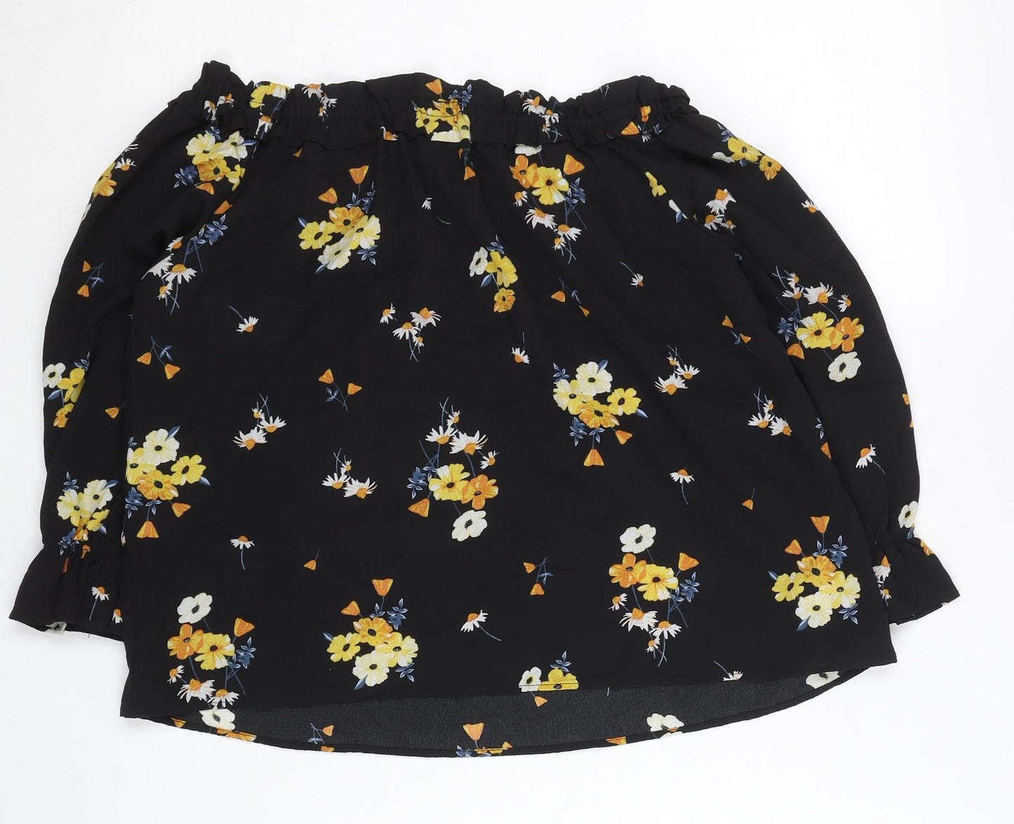 Womens UK Size 12 H&M Black Tunic Blouse