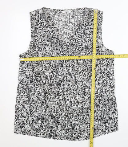 Womens UK Size 16 Marks and Spencer Black Tunic Blouse